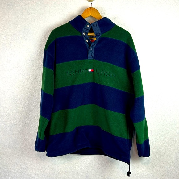 Tommy Hilfiger Other - Vintage 90’s Y2K Tommy Hilfiger fleece oversized pullover men’s M